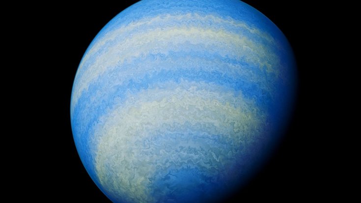 Blauer Planet im All