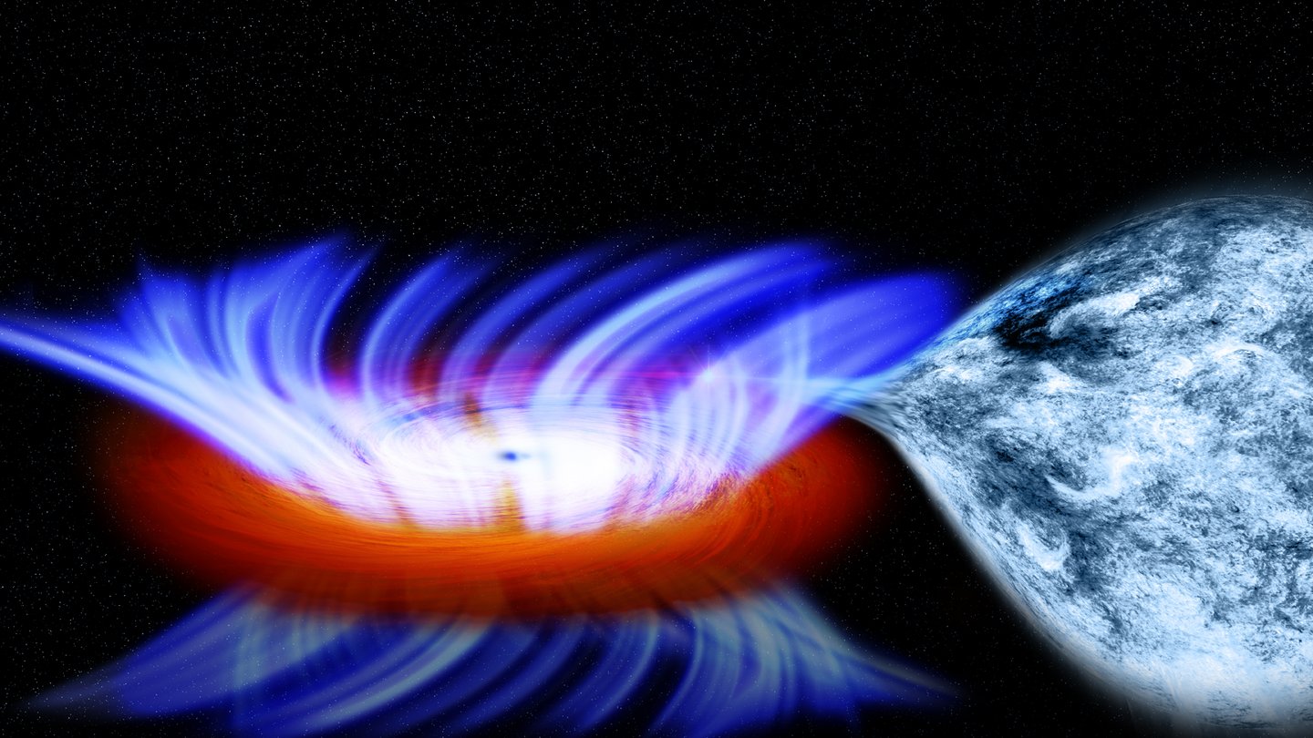 Welt Der Physik Schwarzes Loch Erzeugt Super Wind