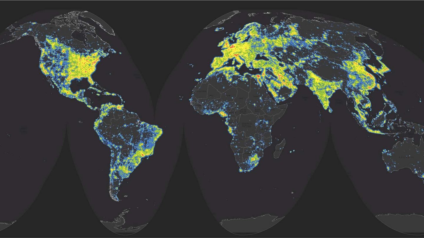 Welt der Physik: Weltatlas der Lichtverschmutzung